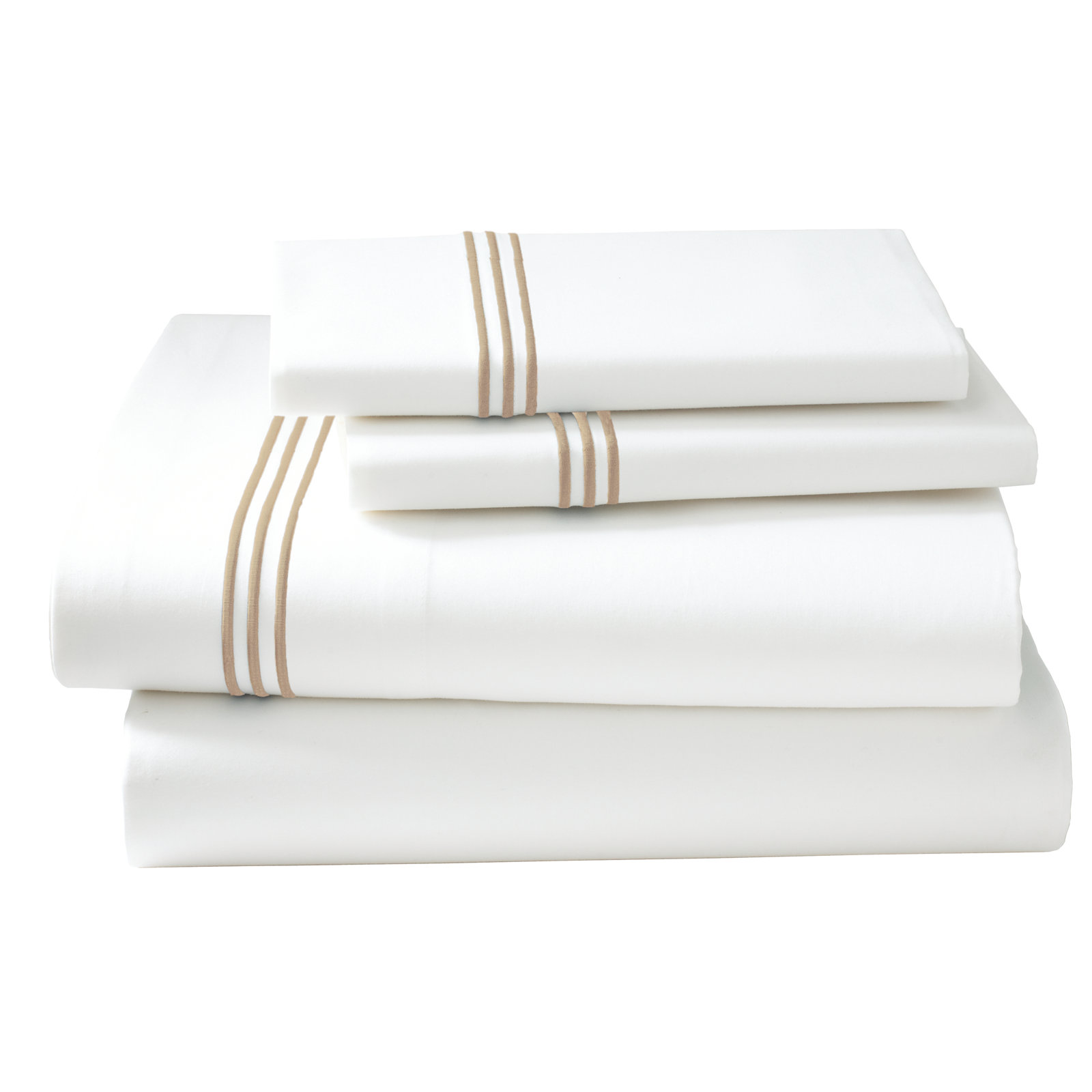 Ravana Cotton Blend Percale Flat Sheet, King Flat Sheet, Mink