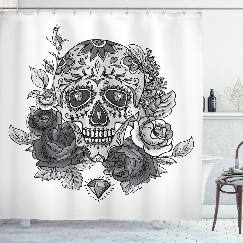 Shower Curtain with Hooks Included, 70" H x 69" W
