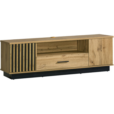 Barrile Unfinished TV Stand with Fireplace Included