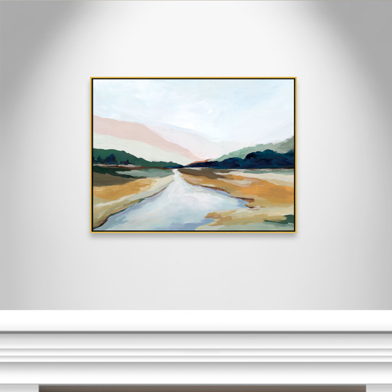 «Hope Creek Print» par Isabelle Z, Or, H 37,5 po x l 49,5 po