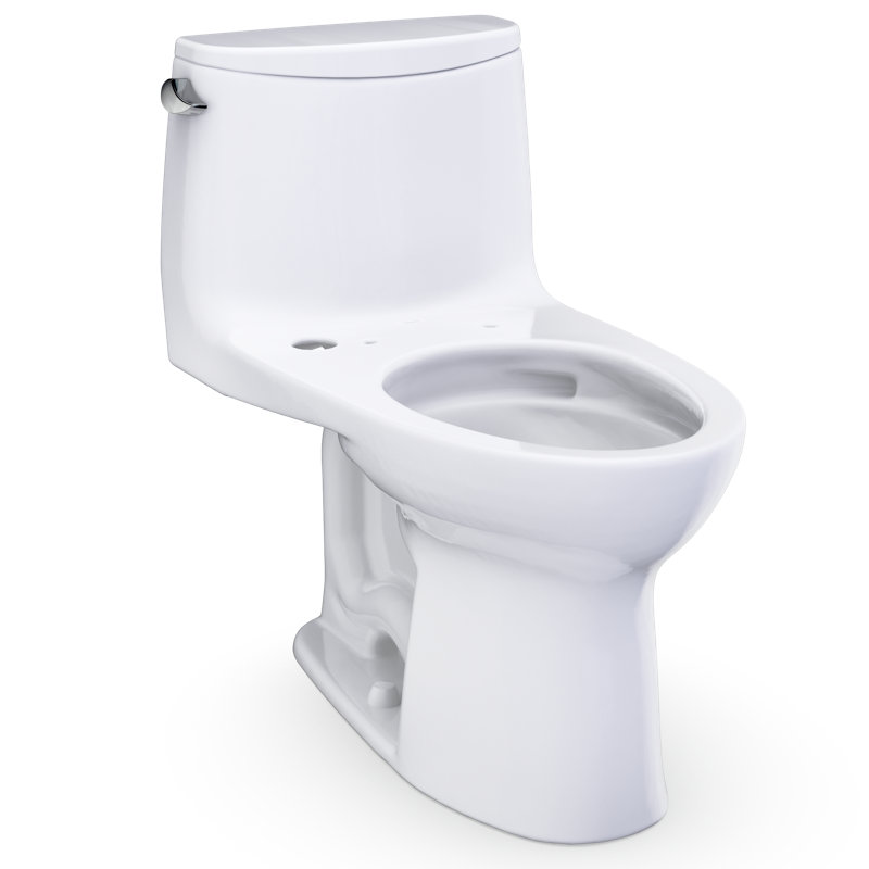 TOTO Ultramax One-Piece Elongated 1.6 GPF WASHLET+ and Auto Flush Ready Universal Height Toilet with CEFIONTECT, Cotton White - CST608CSFGAT40#01