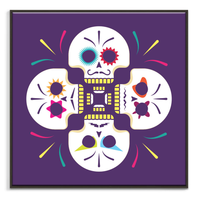 Skull-Pattern by Ayarti - Print on Canvas, Timber, 76cm H x 76cm W