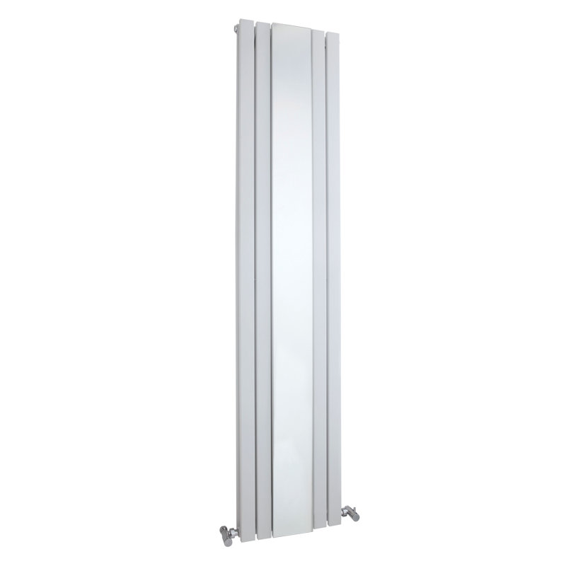 Sloane Vertical Designer Radiator, 180cm H x 38.1cm W x 7.4cm D, Satin White