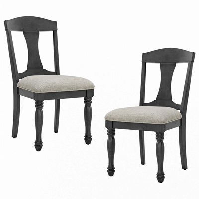 Ensemble de 2 chaises de salle à manger rembourrées Mid-Century