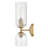 Refined Two-Light Ribbed Glass Bath Vanity Sconce-122467651