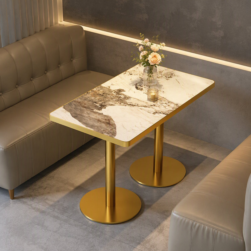 Table de salle à manger, White+Gold