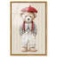 «Little Parisian Teddy Bear», reproduction sur toile encadrée par Art Remedy, cadre blond, 16 x 24-93264844-93264855