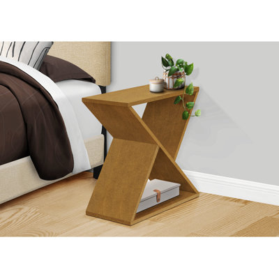 Table d'appoint, côté, bout, table de chevet, étroit, petit, chambre à coucher, salon, lampe, placage, contemporain