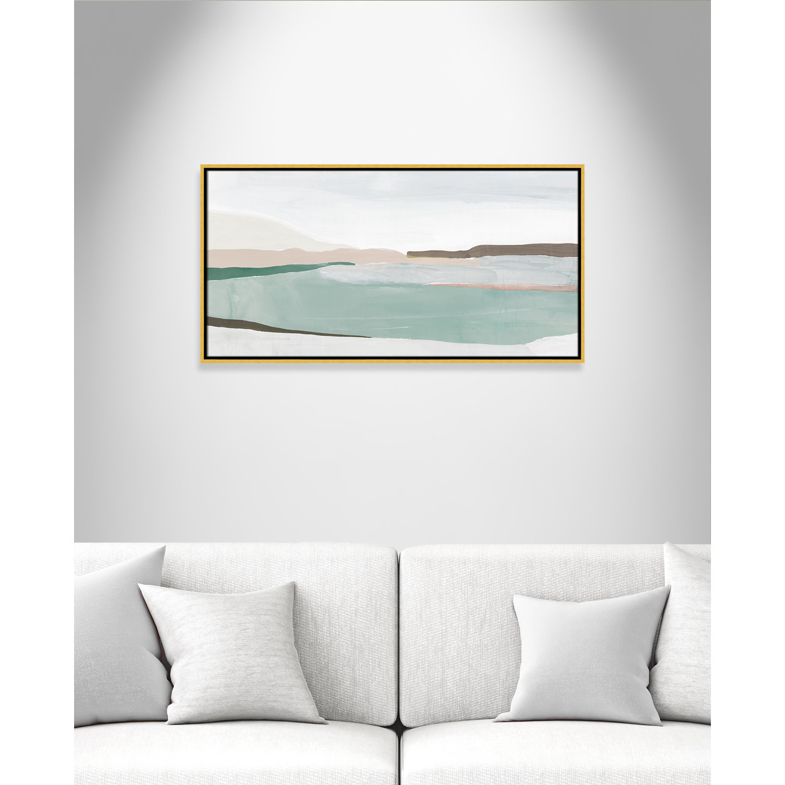 Kerala "Sole of the Land II" Print, 19.5" H x 37.5" W x 2" D, Gold