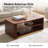 Jadida Natalia Modern 47.5"W Fluted Rectangular Coffee Table with Double-Layer Storage-419205614