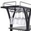 Chariot-bar industriel et chariot de service pour la maison avec roulettes 3 tablettes de rangement
