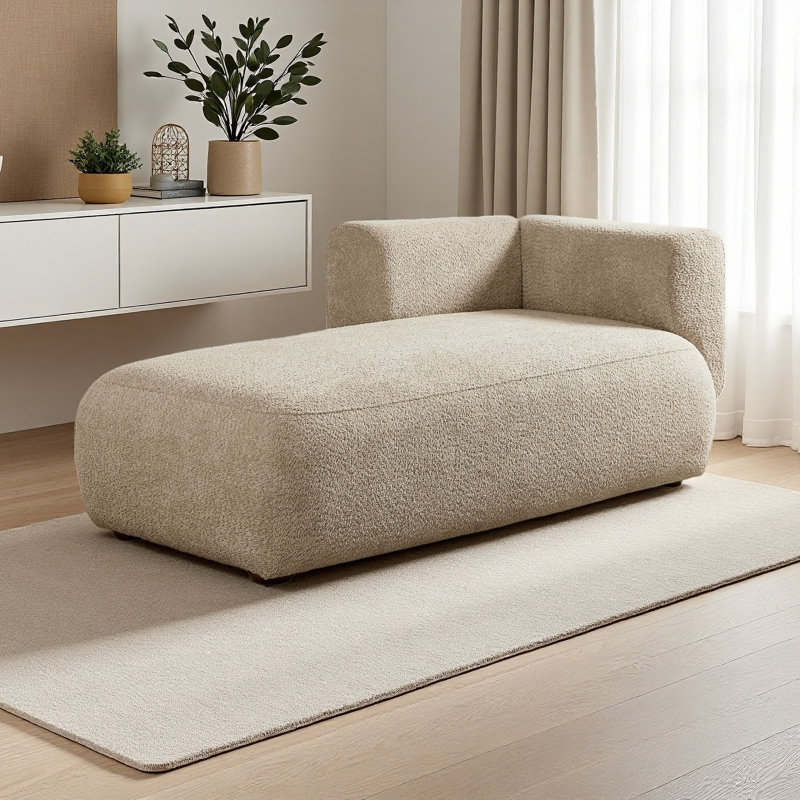 Méridienne Boucle Méridienne Fluffy, Orienté à gauche (vu de face), Chameau