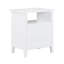 Table de chevet 2 tiroirs Weston White-74663296