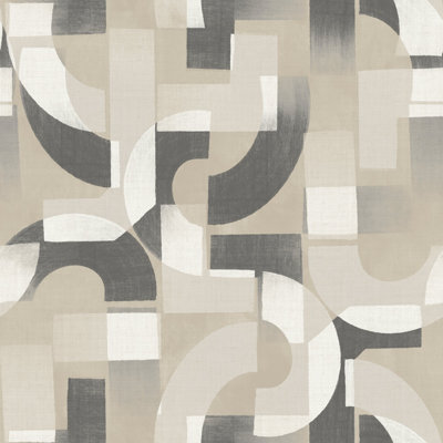 Karuna Collection Geometric Swirl Wallpaper Roll