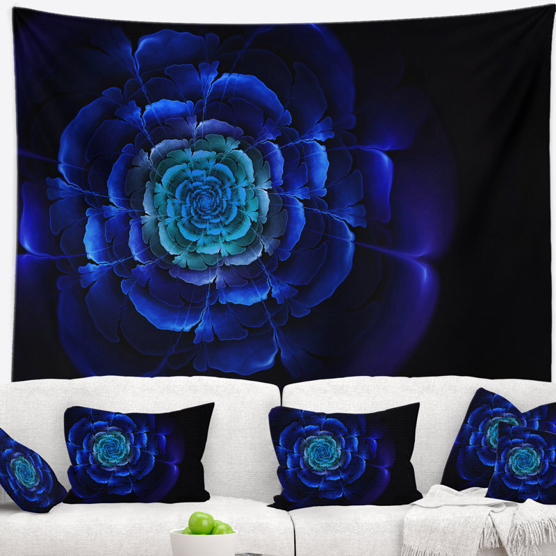 Tapisserie florale fractale, H 78 po x l 92 po