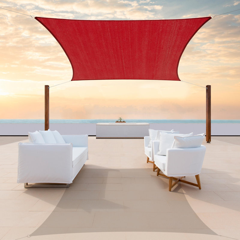 Colourtree Customize Rectangle Shade Sail sq 7 ft. x 7 ft., 7 ft. x 7 ft., Red