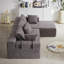 Canapé modulaire rembourré pour appartement en L 108 po, chenille, 6 coussins, style simple, salon Chenille, canapé modulaire en forme d'invité, confortable, polyvalent-1928915840-1928915847