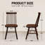 Ensemble de 2 chaises de salle à manger 7 places à dossier étroit Windsor, brun, en bois franc massif-2038133791-2038133765