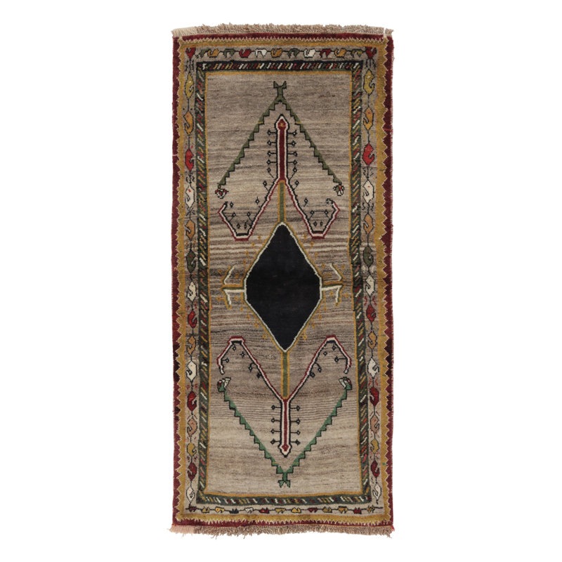 Vintage One-of-a-Kind 2'10" X 6'4" Hand Knotted Area Rug