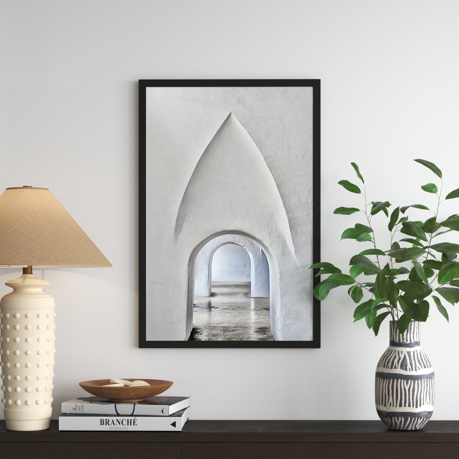 Through Old San Juan Photo Print, Black Framed, 33" H x 23" W
