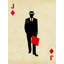Jack of Diamonds - toile rouge pour décoration intérieure | Art unique