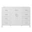 Meuble-lavabo autoportant de 119 cm (47 po) seulement, 2 portes à fermeture amortie, 8 tiroirs, blanc