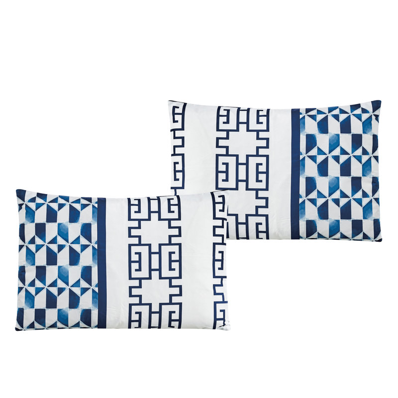 Baffle Box Stitch Geometric Shapes Comforter Set, King Comforter