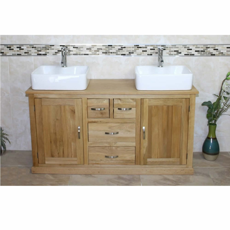 Engel 1430 mm Freestanding Double Vanity with Vessel Ceramic Basin