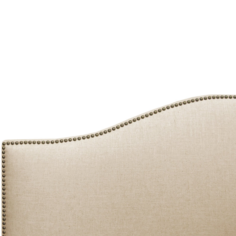 Regil Upholstered Headboard, Full, Classic Talc Linen