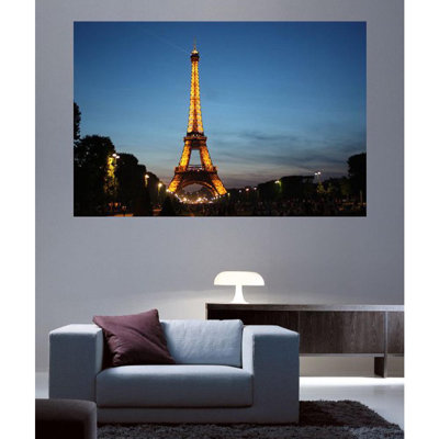 Décalcomanie murale crépuscule paris france eiffel