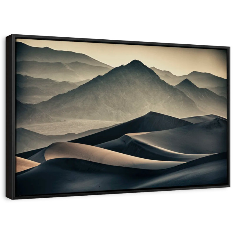 Les dunes de sable dans la vallée de la mort, reproduction sur toile, H 27 po x l 40 po