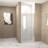 29-28"X 72" Pivot Shower Door, Chrome Aluminum Frame, Half Frame ,1/4"(6Mm) Tempered Glass Explosion Proof Film,Stainless Steel Handle-126270075