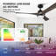 52" Modern  5-CCT LED Propeller Ceiling Fan with Lights and Remote Control, Dimmable, 6 Speeds Reversible Motor