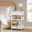 Three-Tier Industrial Side Table, Modern Small Printer Table Stand With Storage Rack, Multifunctional Bedside Table