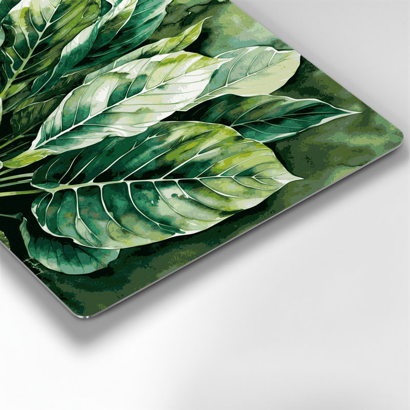 Art mural en métal Botanical Fiddle Leaf, H 24 po x l 36 po
