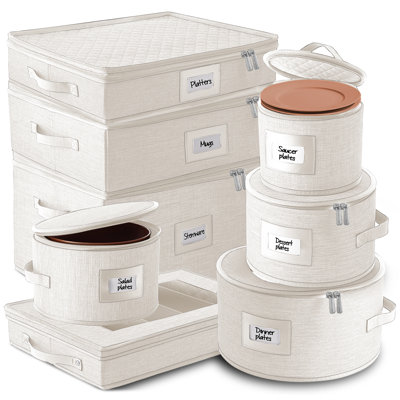 Ensemble de rangement pour vaisselle 8 pièces