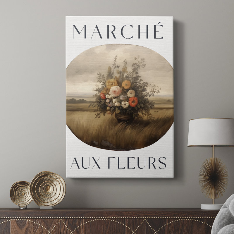 Motif floral rétro II - galerie Cavas sur mesure, H 36 po x l 24 po