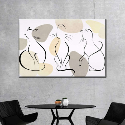 Impression sur toile Minimalist Cats