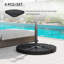 Parasols et accessoires avec Hdpe noir et 7,5 po, noir classique, combinant 7,5
