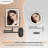 Aaliegha Metal Rectangle LED Lighted 10X Magnifying Wall Mounted Bathroom Vanity Makeup Mirror, Black-787666311