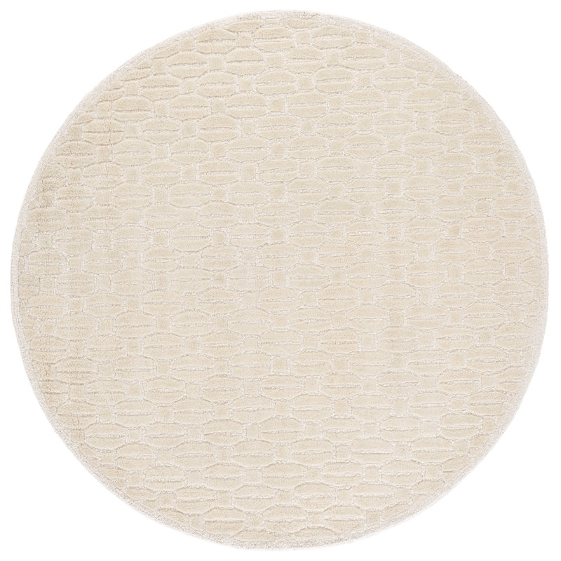 Fifth Avenue Hand Tufted Wool, Cotton Geometric Indoor Rug, Round 6'