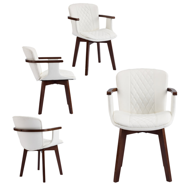 Chaises de salle à manger rembourrées Mid-Century