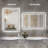 Aevar Checkerboard Framed Super Bright Front & Back LED Lighted Anti-Fog Tempered Glass Bathroom/Vanity Mirror with ETL & 3-Year Warranty-1622826062