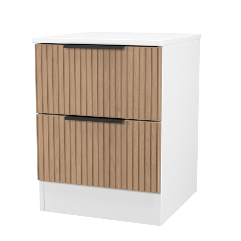37cm W Manufactured Wood Bedside Table