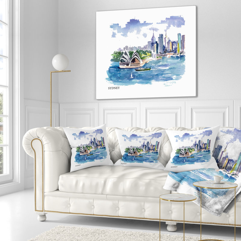 Coussin Cityscape, 16 po x 1 po, Carré