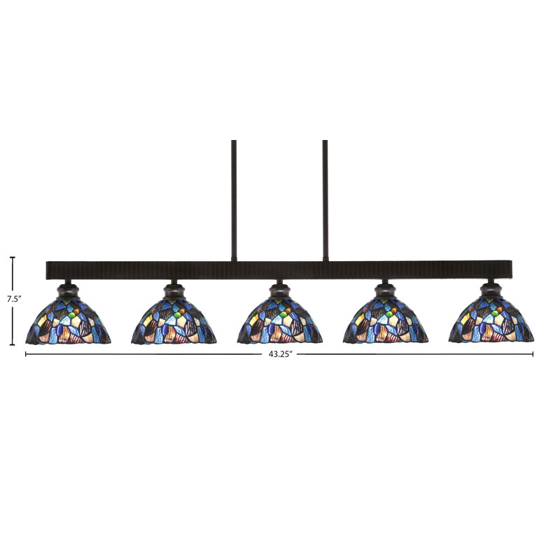 Barre d'éclairage 5 lumières Edge, Espresso