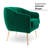 Velvet Accent Chair With Gold Finished Legs-740842072