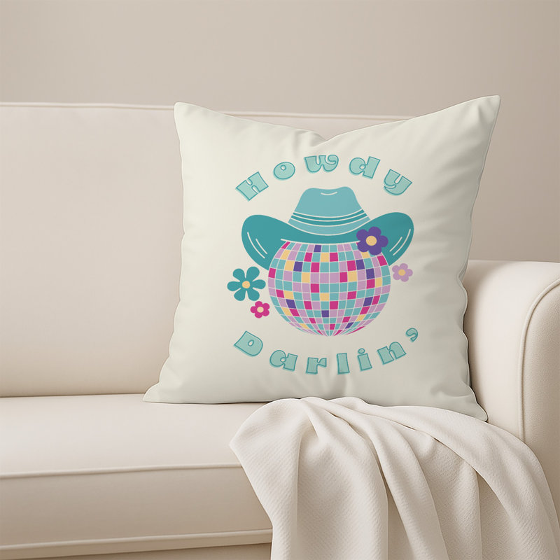 Howdy Darlin 18 x 18 Spun Poly Pillow