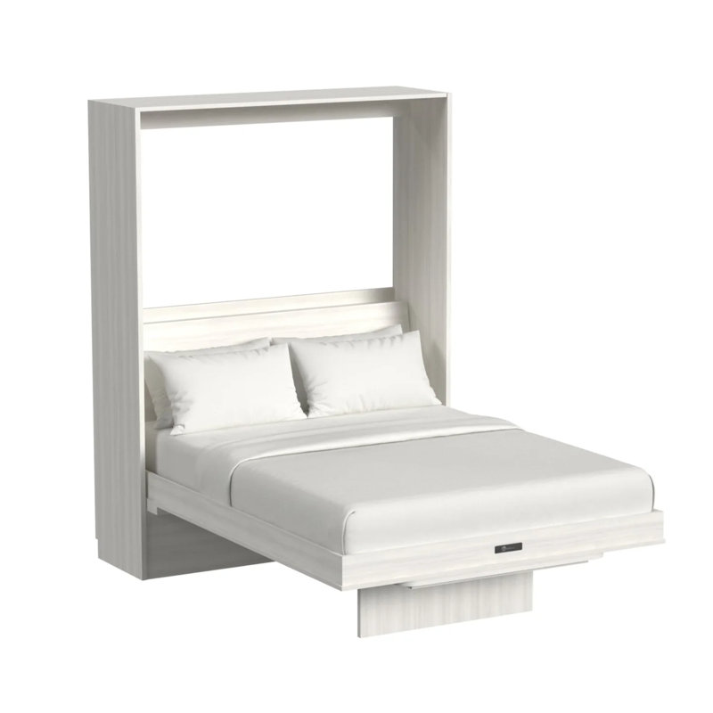 Lit escamotable avec bureau Studio, Grand, White Ash