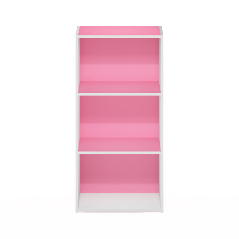 Bibliothèque standard Cannice, Rose/Blanc, (3 tablettes) H 31,4 po x l 15,6 po x P 9,3 po